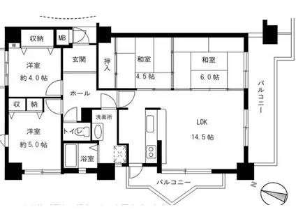 ホーユウパレス加古川(4LDK/8階)の間取り写真