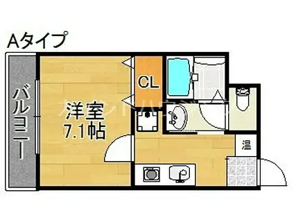 アースヒルズ(1K/5階)の間取り写真