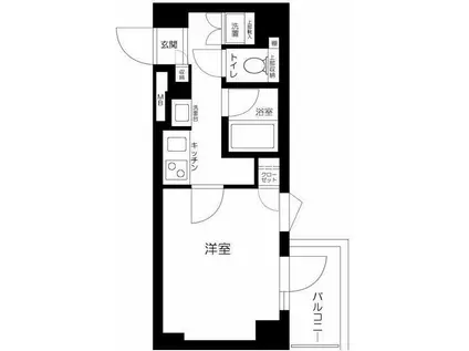 ルーブル東蒲田七番館(1K/2階)の間取り写真