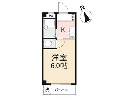 リブ西宝(1K/3階)の間取り写真