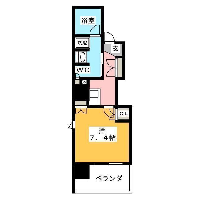 レジディア月島II(1K/3階)の間取り写真