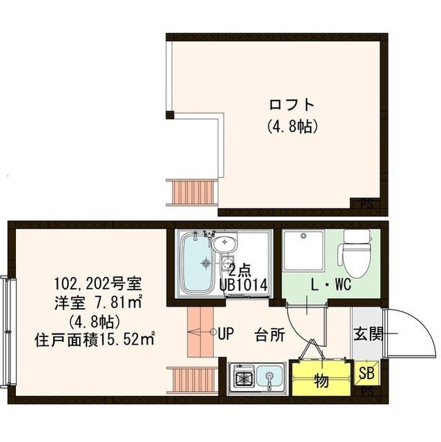 ファーストハイム(1K/1階)の間取り写真