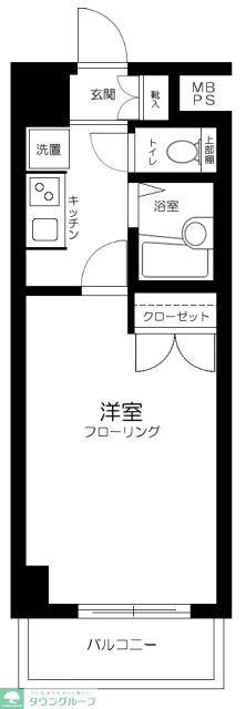クレアシオン南大塚(1K/4階)の間取り写真