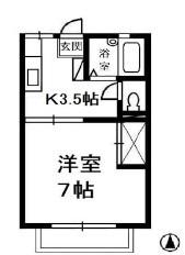 アルパーク21(1K/1階)の間取り写真