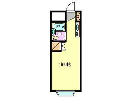 ハイムエスポワール(ワンルーム/2階)の間取り写真