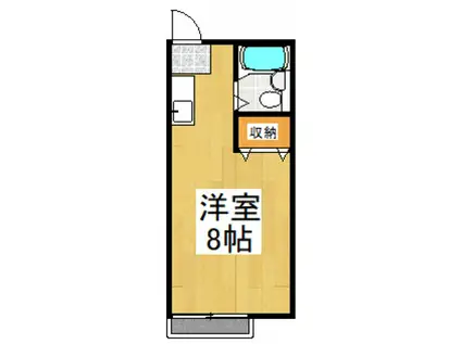 プルミエ(ワンルーム/2階)の間取り写真