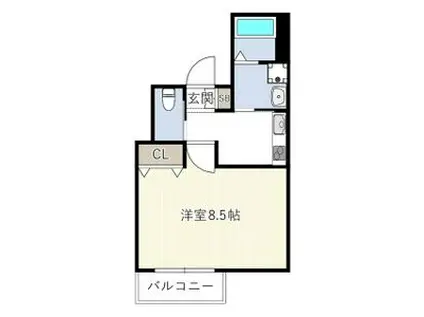 INOVE天白八幡山(1K/1階)の間取り写真