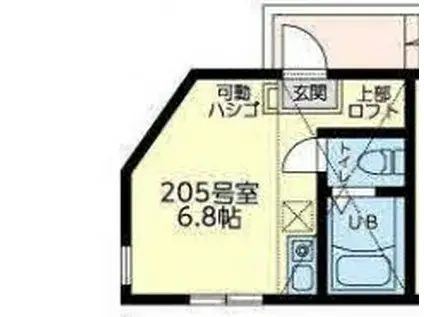 エンラコリーナ小机(ワンルーム/2階)の間取り写真