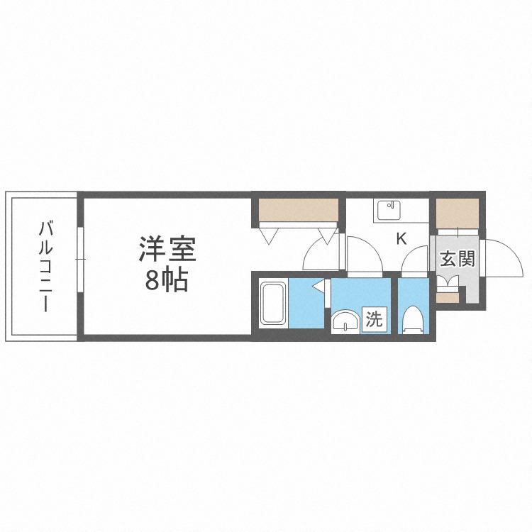 MSR新大阪南(1K/3階)の間取り写真