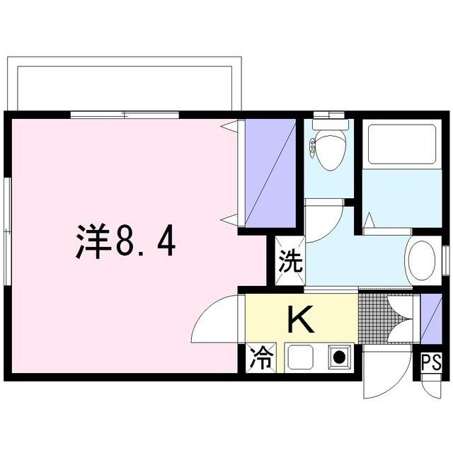 TRIONI(1K/2階)の間取り写真