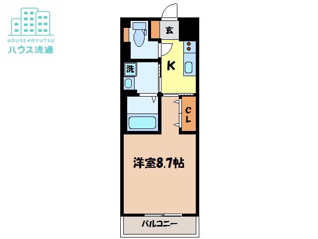 F・GRACIA(1K/1階)の間取り写真