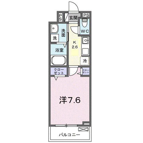 エルマーノT2(1K/3階)の間取り写真
