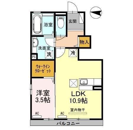 ウィット千々石 A(1LDK/1階)の間取り写真