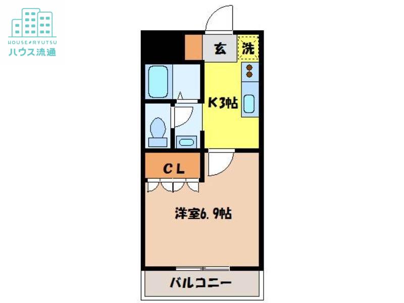パルティール(1K/2階)の間取り写真