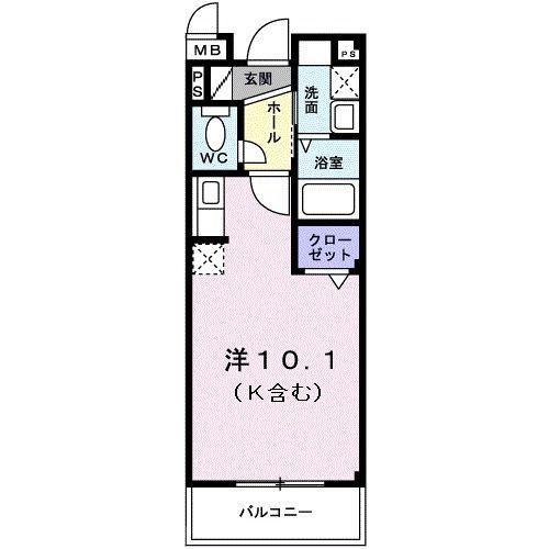 グラン・シエロ(ワンルーム/3階)の間取り写真