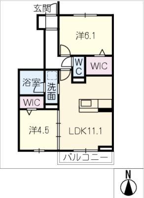 パストラル(2LDK/1階)の間取り写真