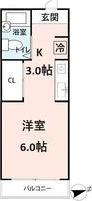 セレスティアル東三国(1K/3階)の間取り写真