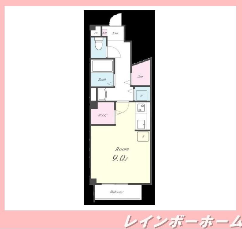 ヴァーグ参番館(ワンルーム/1階)の間取り写真