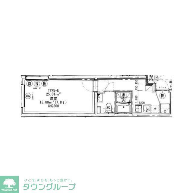 SOLASIARESIDENCE上板橋(1K/1階)の間取り写真