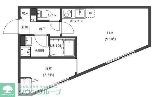 D-STYLE西巣鴨(1LDK/5階)の間取り写真