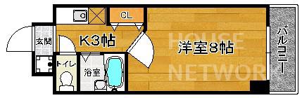 NAVIII(1K/5階)の間取り写真