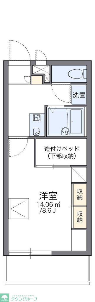 レオパレスフラワー(1K/3階)の間取り写真
