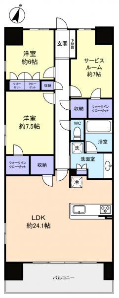 レーベン千葉ニュータウン中央 THE PREMIUM(3LDK/5階)の間取り写真