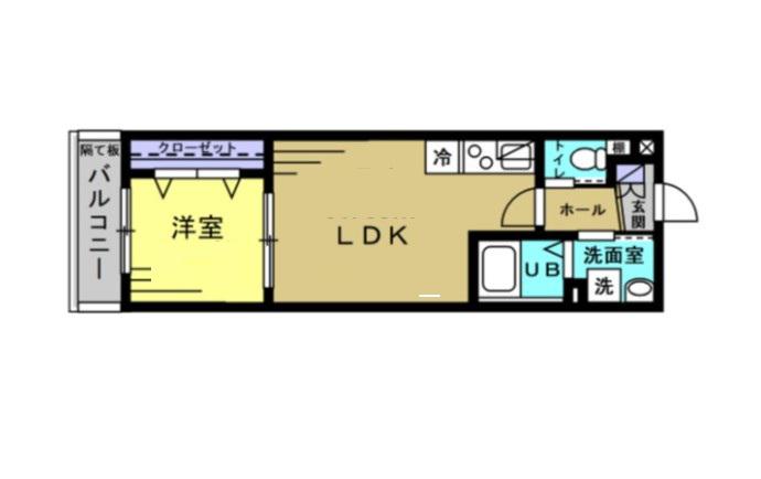 R-STYLE FM(1LDK/3階)の間取り写真