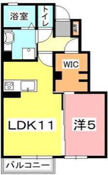 RE-LIFEII(1LDK/1階)の間取り写真