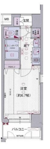 プレサンス心斎橋タイミックス(1K/3階)の間取り写真