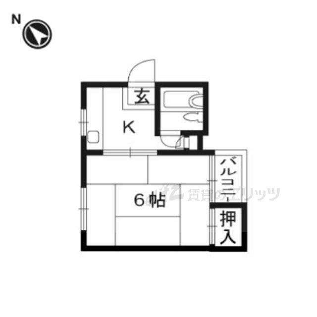 ライブヒル千里(ワンルーム/3階)の間取り写真