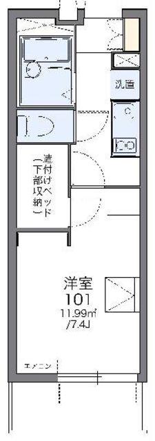 レオパレスリモーネIV(1K/3階)の間取り写真