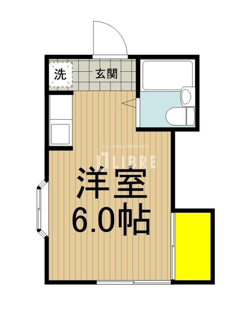 アイランドハイツ(ワンルーム/1階)の間取り写真