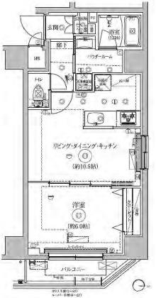 RELUXIA両国緑4丁目(1LDK/3階)の間取り写真