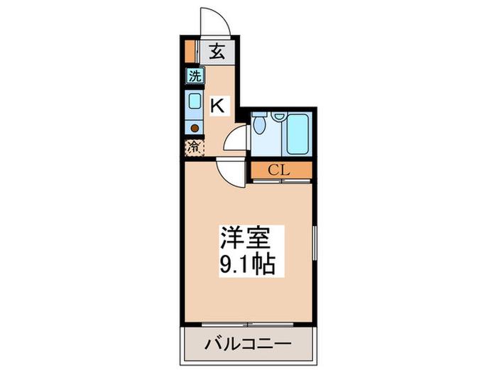 3110鷺沼マンション(1K/4階)の間取り写真