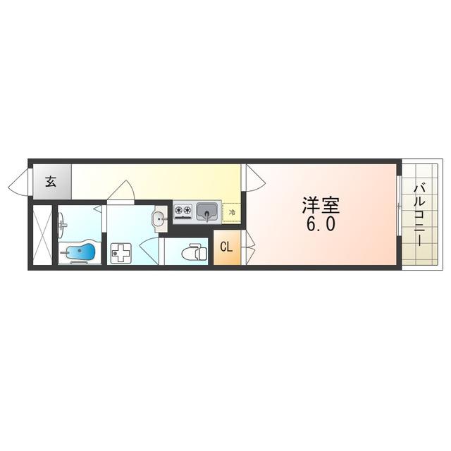 ヴェルドミール小阪(1K/5階)の間取り写真