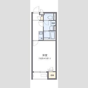 クレイノIアイII(1K/2階)の間取り写真