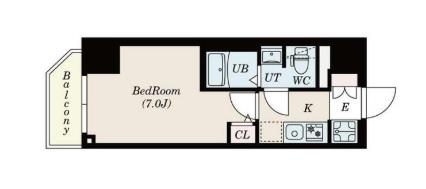 S-RESIDENCE松戸(1K/11階)の間取り写真