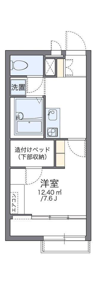 レオパレスコージー幕張(1K/2階)の間取り写真