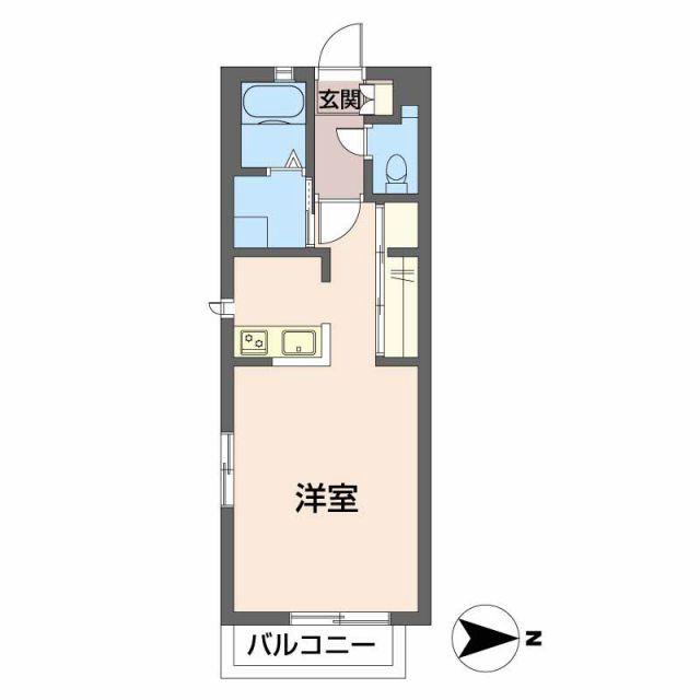 FRIENDS(ワンルーム/2階)の間取り写真