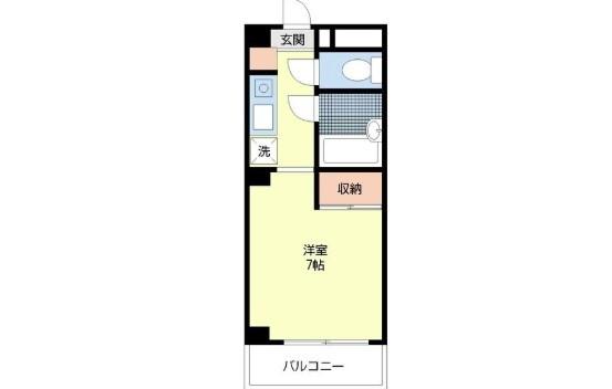 リバフォール(1K/3階)の間取り写真