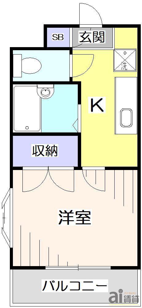 アート青葉町(1K/3階)の間取り写真
