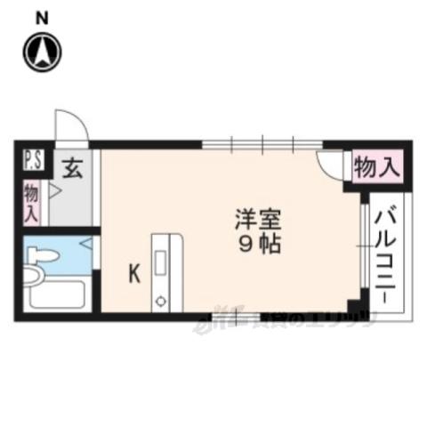 グレイスメゾンOZ(ワンルーム/3階)の間取り写真