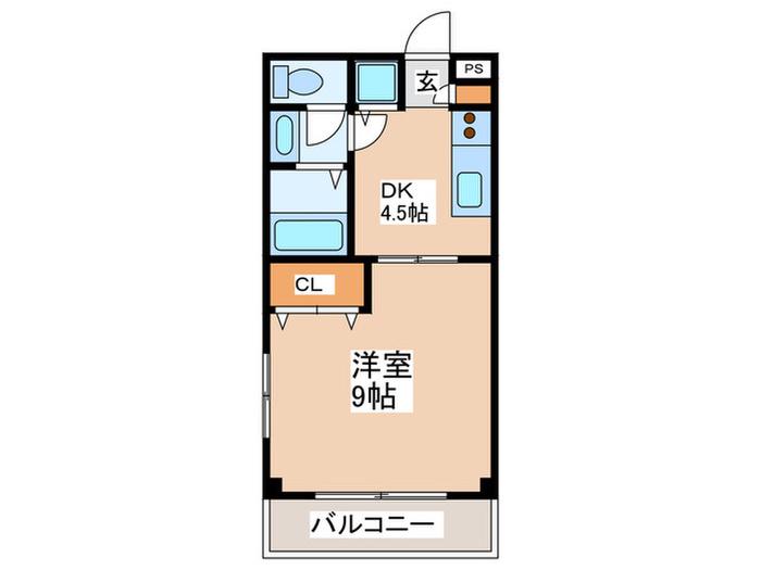 ノーザンライツ(1DK/3階)の間取り写真