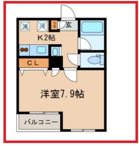パラシオ北綾瀬(1K/1階)の間取り写真