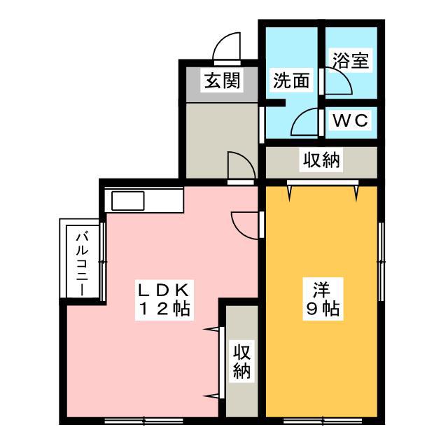 セイル常盤ビル(1LDK/7階)の間取り写真