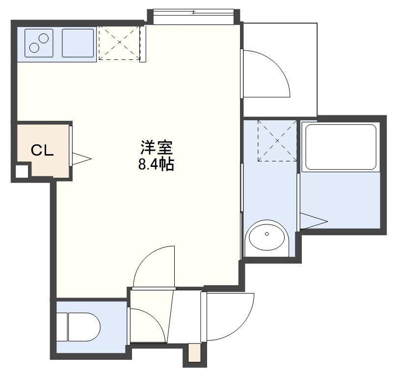 グレイスパーク五島町(ワンルーム/7階)の間取り写真
