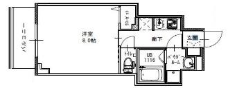 S-RESIDENCE谷町五丁目(1K/11階)の間取り写真