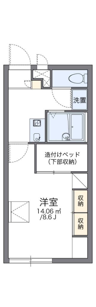 レオパレスエミネンス(1K/2階)の間取り写真