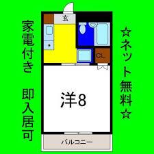 アンビロン(1K/1階)の間取り写真